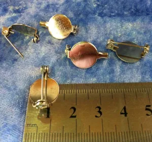 13mm Brooch Settings (5) - Nickel