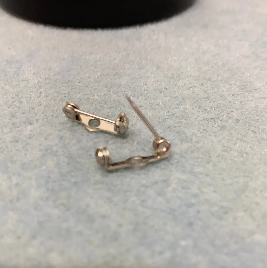 15mm Brooch Back (50) - Nickel