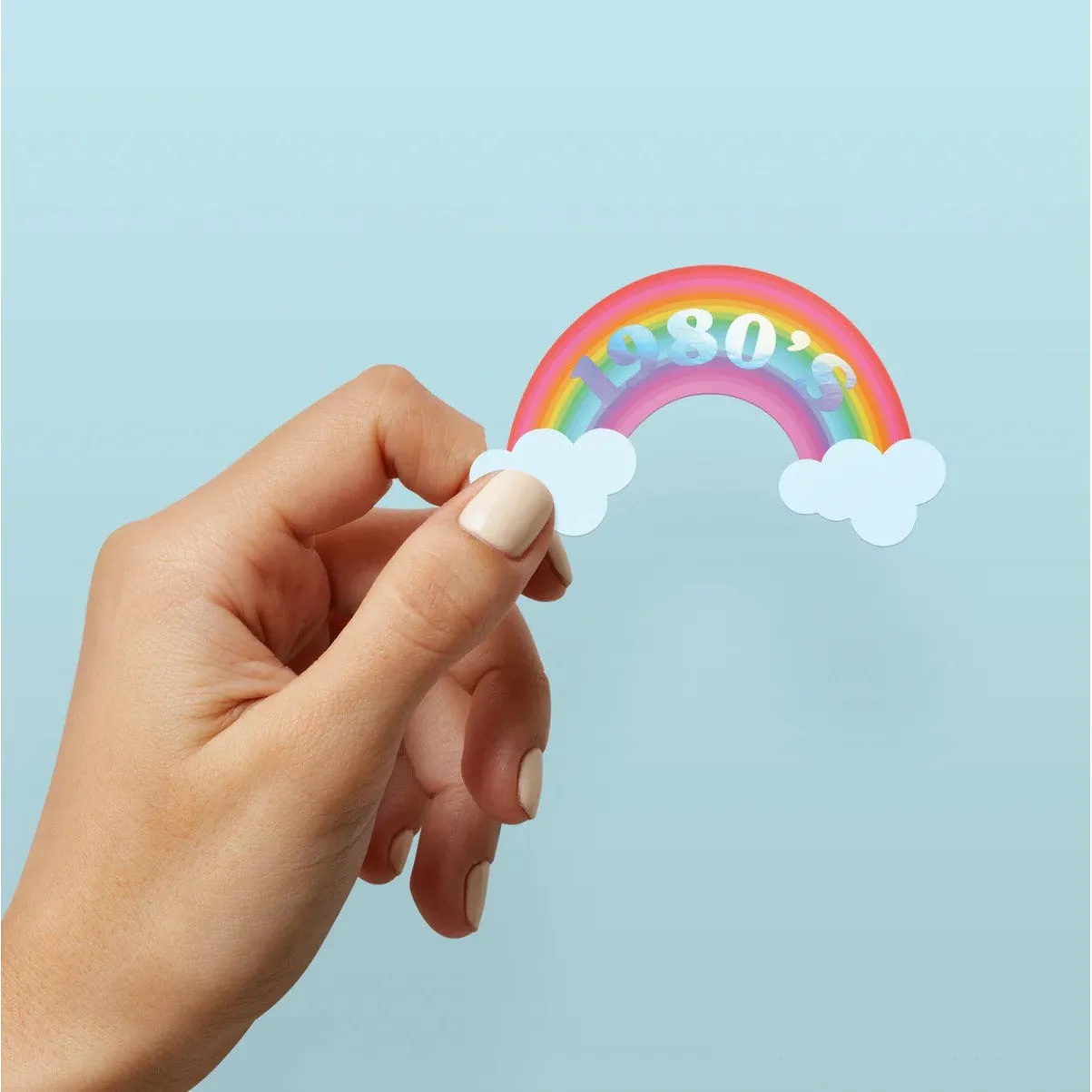 1980's rainbow vinyl sticker