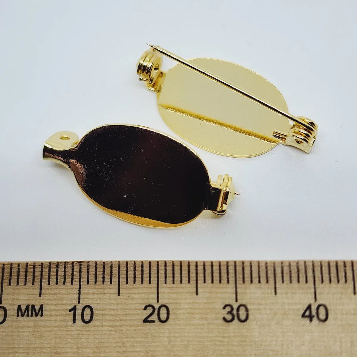 20x14mm Brooch Settings (10) - Gold