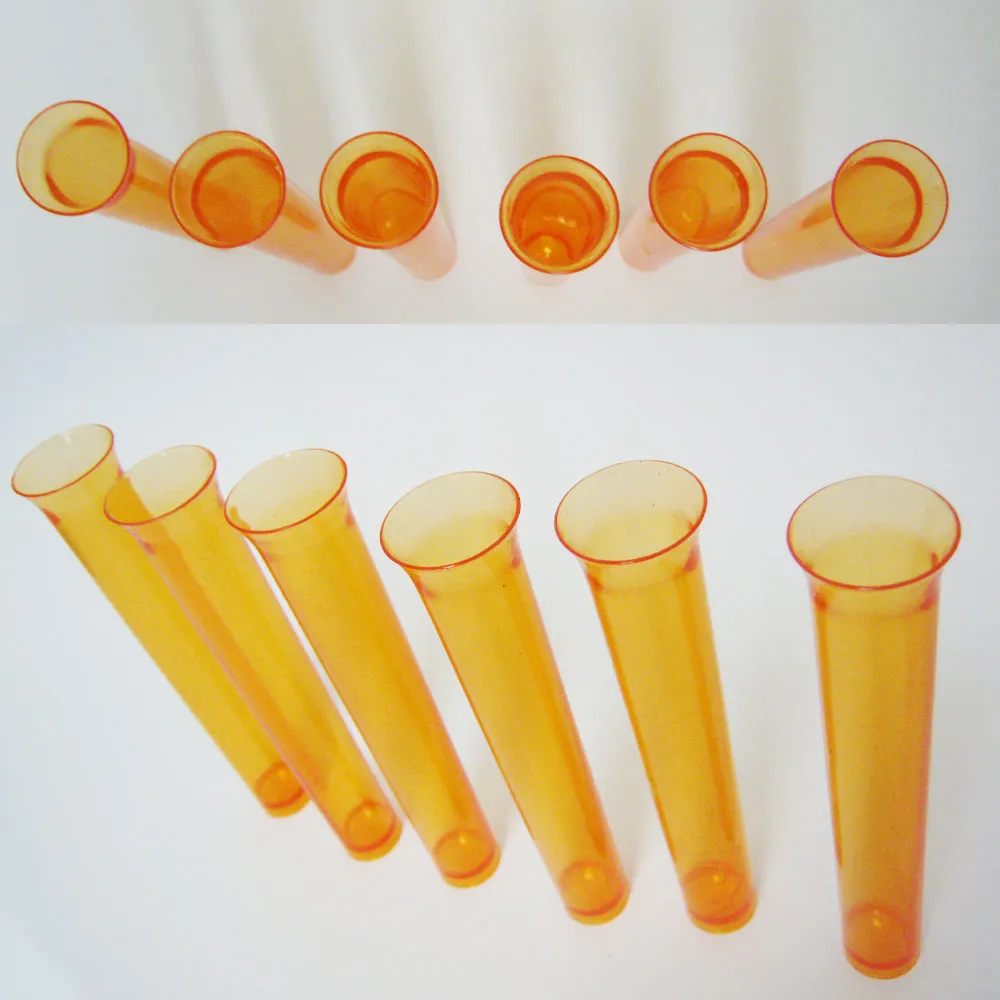 24 Party Tube Shot Glasses Test Clear Neon Plastic Shooter Bar Luau Birthday New