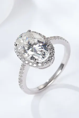 4.5 Carat Moissanite Halo Ring