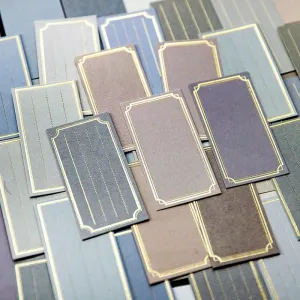 80 Pcs Golden Outlined Label Paper