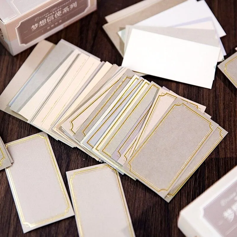 80 Pcs Golden Outlined Label Paper