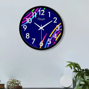 Abstract Colorful Lines Designer Wall Clock