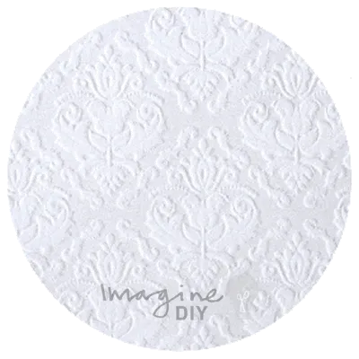 Amelia Flocked Paper White