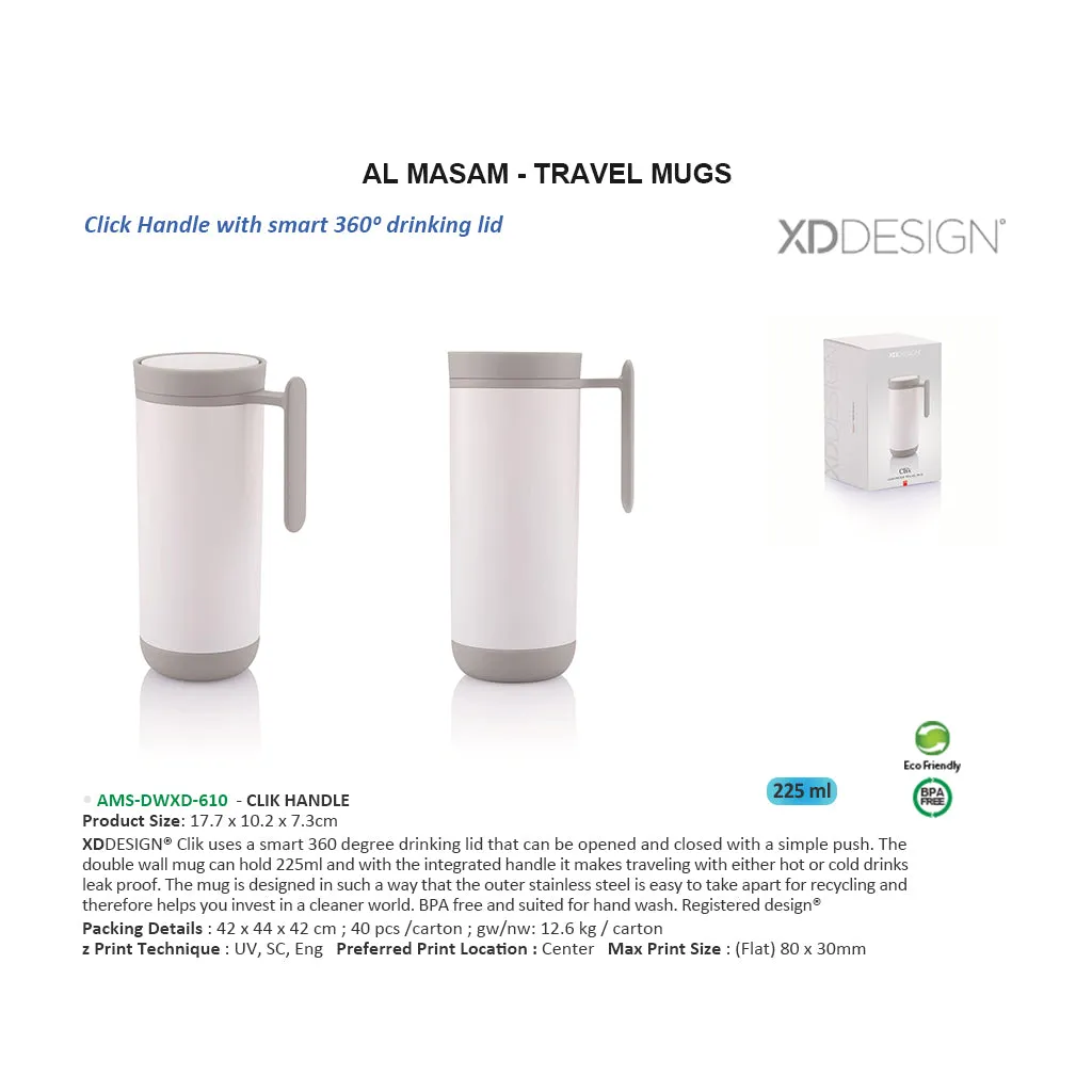 AMS-DWXD 610 - XDdesign CLIK HANDLE Drinkware