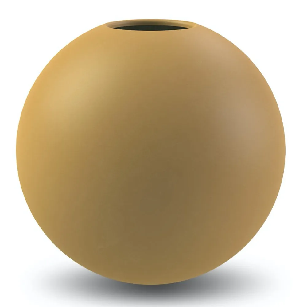 Ball Vase Ochre 20cm