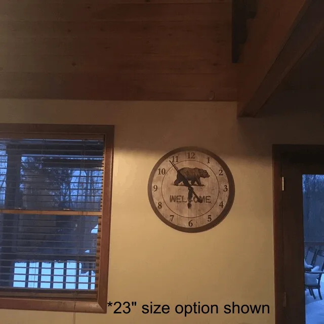 Bear Wall Clock- Welcome Clock