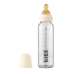 BIBS Baby Glass Bottle Complete Set (225ml) - Ivory