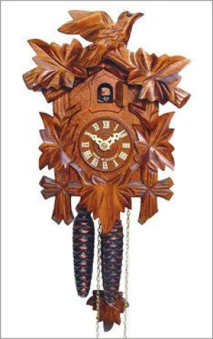 Black Forest - German Cuckoo Clock with Birds and Walnut Finish