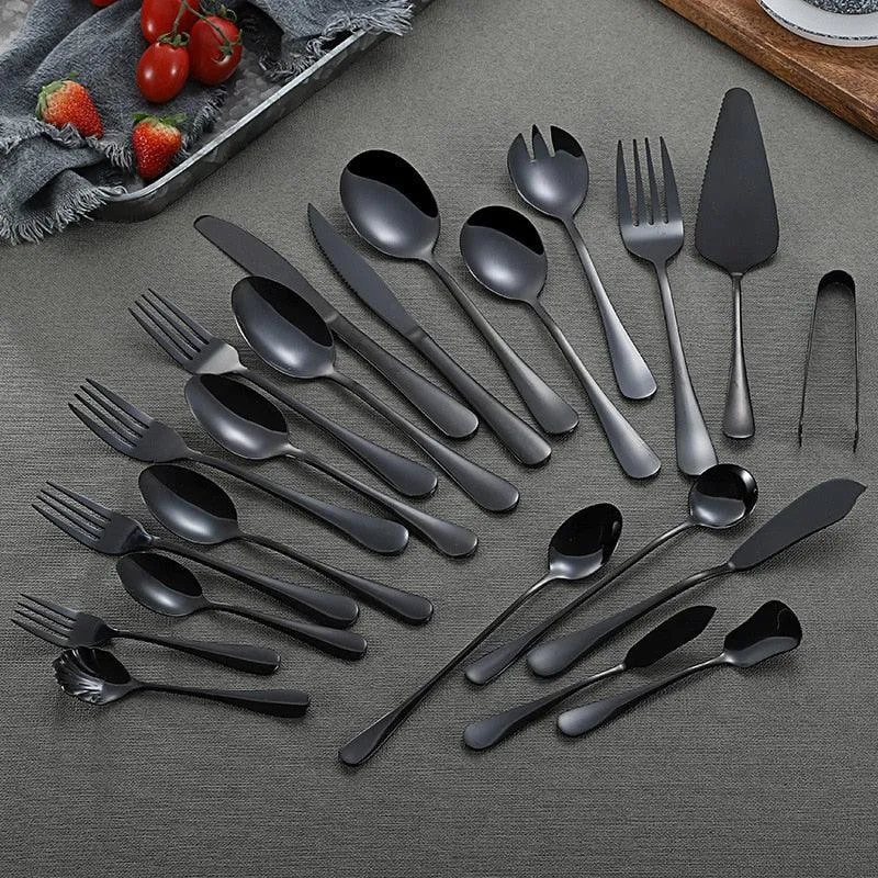 Black Tableware Set