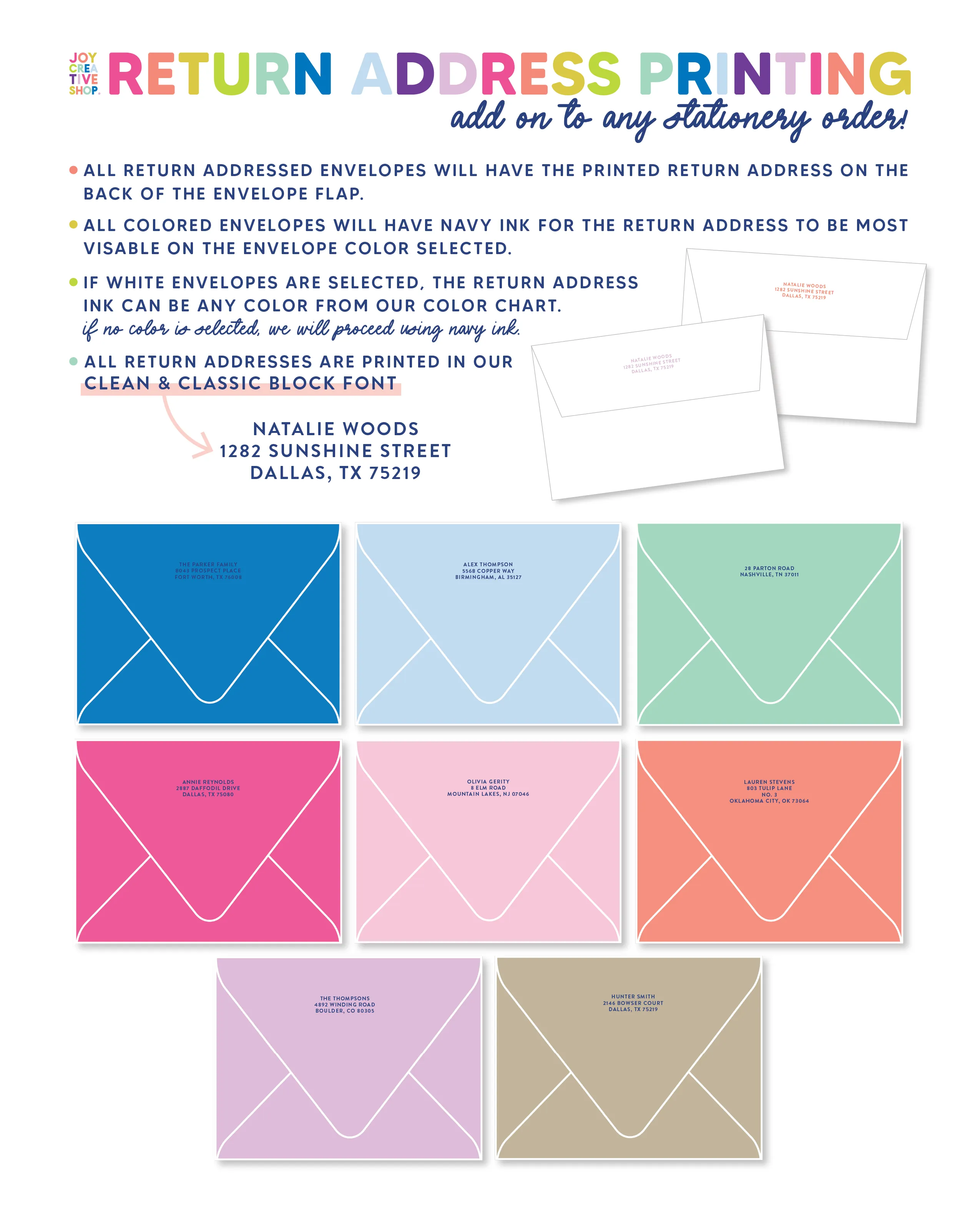 Block and Script Personalized Stationery