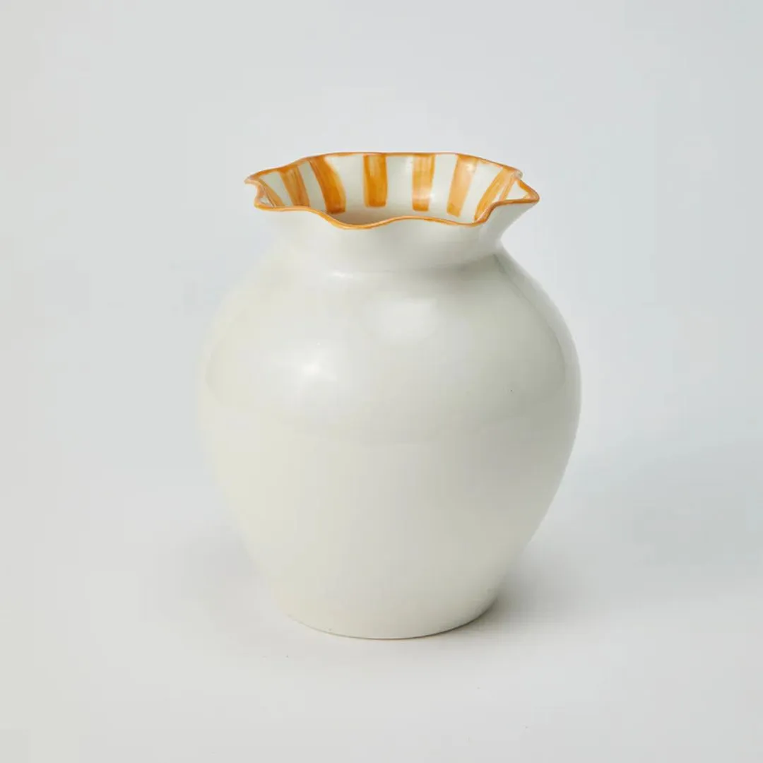 Blossom Squat Mustard Vase