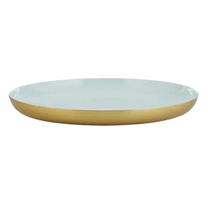 Blue and gold serving tray