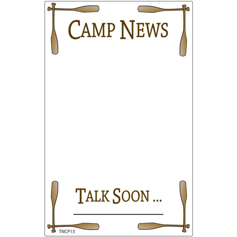 Camp Stationery - Paddles