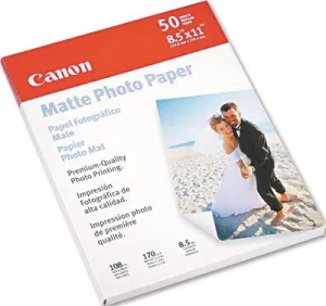 Canon Photo Paper Plus' Matte' 8-1/2 X 11' 50 Sheets/Pack