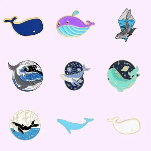 Cartoon Whale Pins
