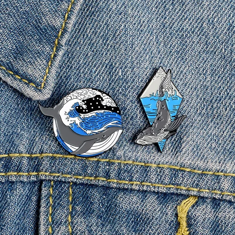 Cartoon Whale Pins
