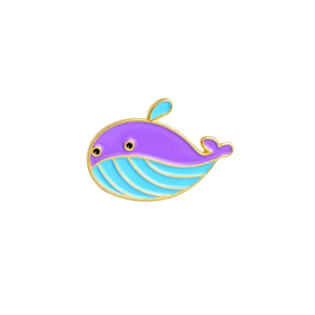 Cartoon Whale Pins