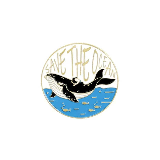 Cartoon Whale Pins