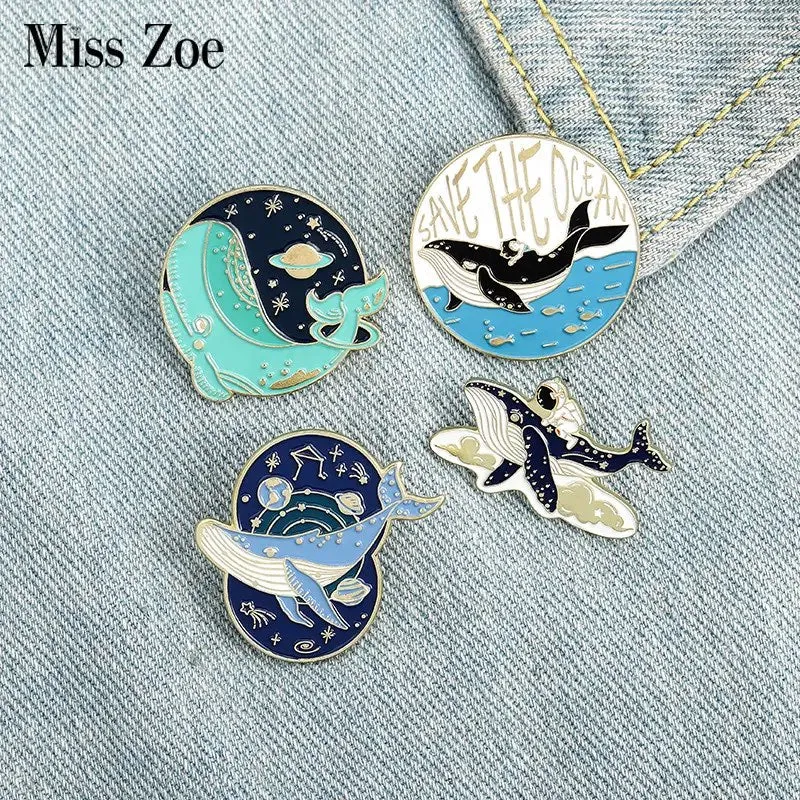 Cartoon Whale Pins