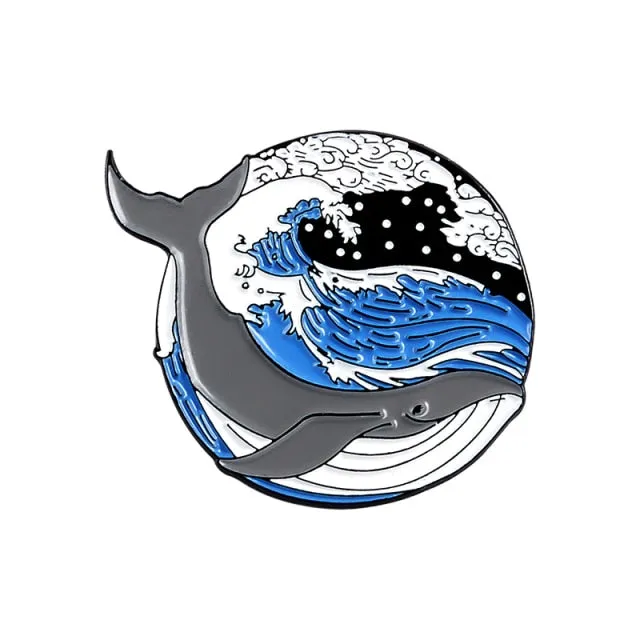 Cartoon Whale Pins