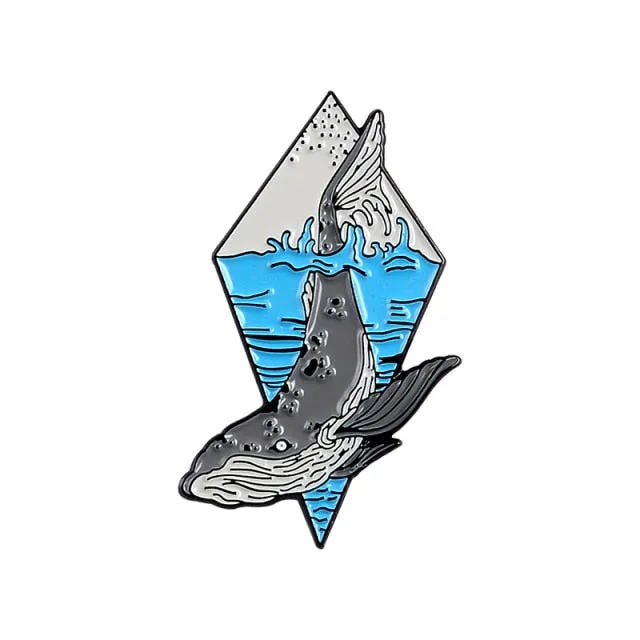 Cartoon Whale Pins