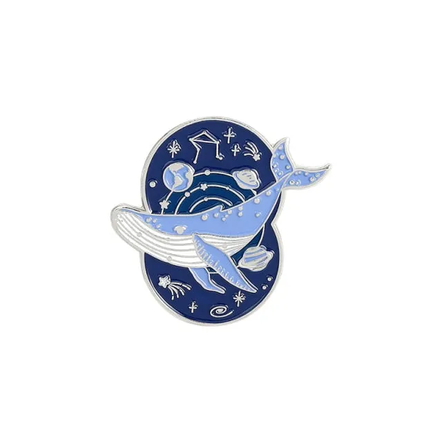 Cartoon Whale Pins