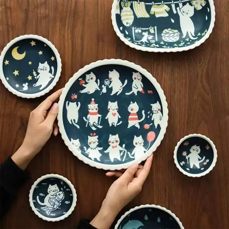 Cat Ceramic Tableware – Japanese Style Cute Ceramic Plate
