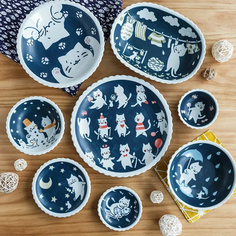 Cat Ceramic Tableware – Japanese Style Cute Ceramic Plate