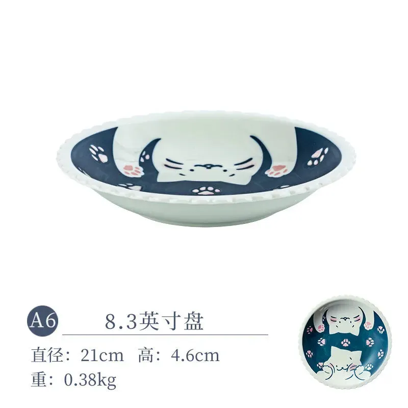 Cat Ceramic Tableware – Japanese Style Cute Ceramic Plate