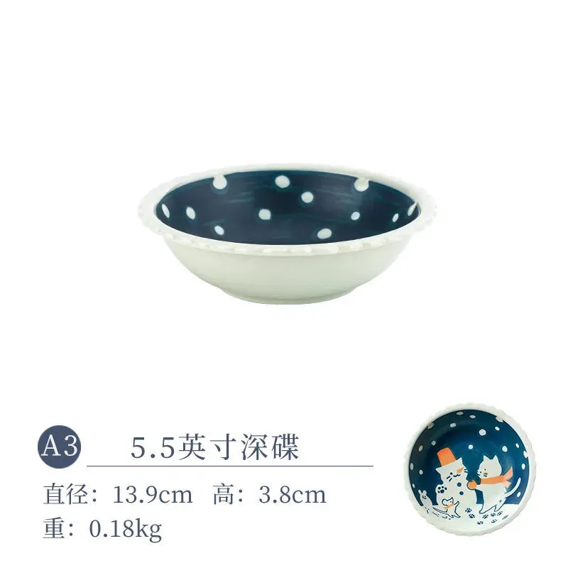 Cat Ceramic Tableware – Japanese Style Cute Ceramic Plate