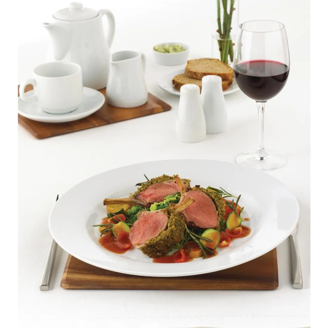 CD646 Lumina Fine China Round Saucers 143mm (Pack of 6)