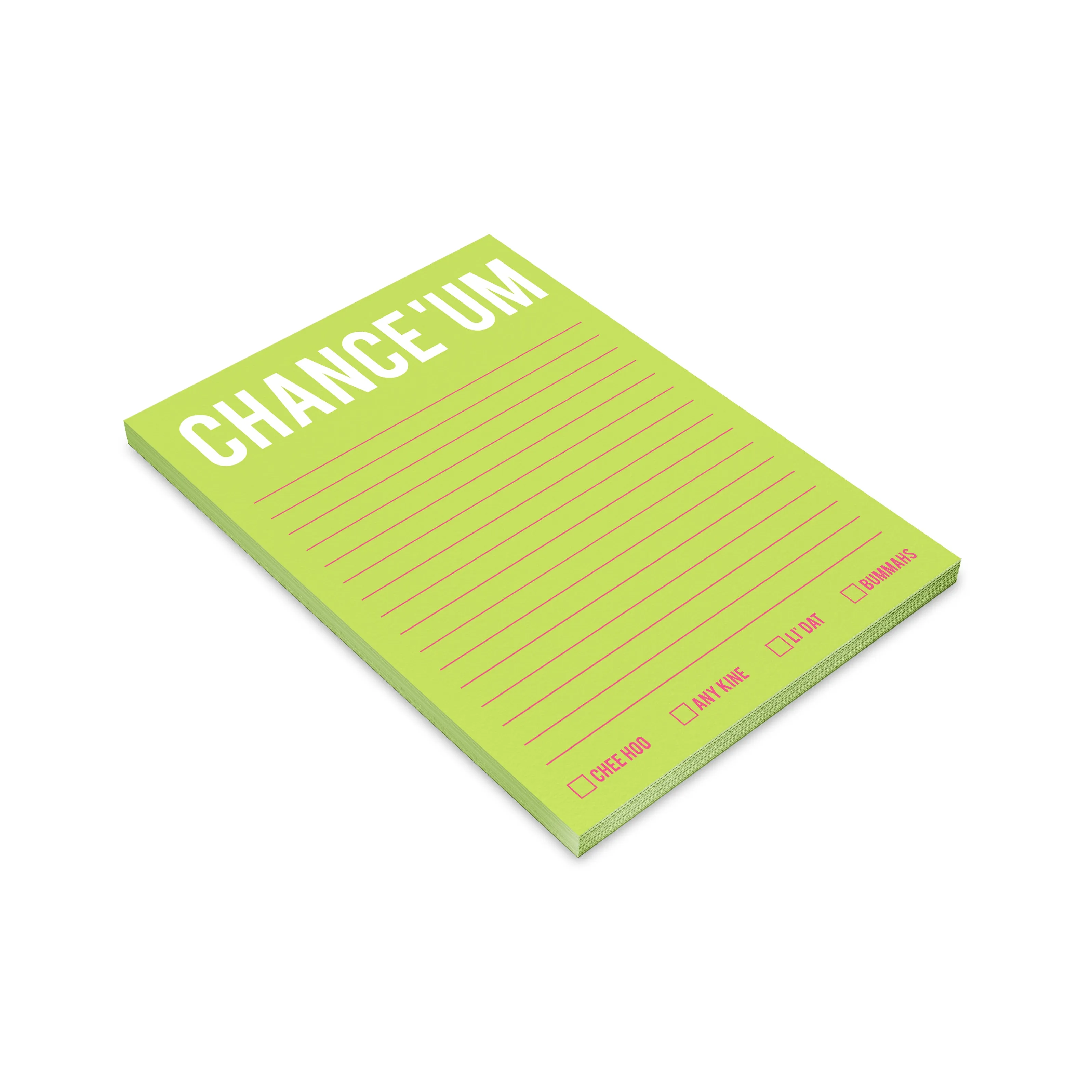Chance 'Um Notepad 5x7