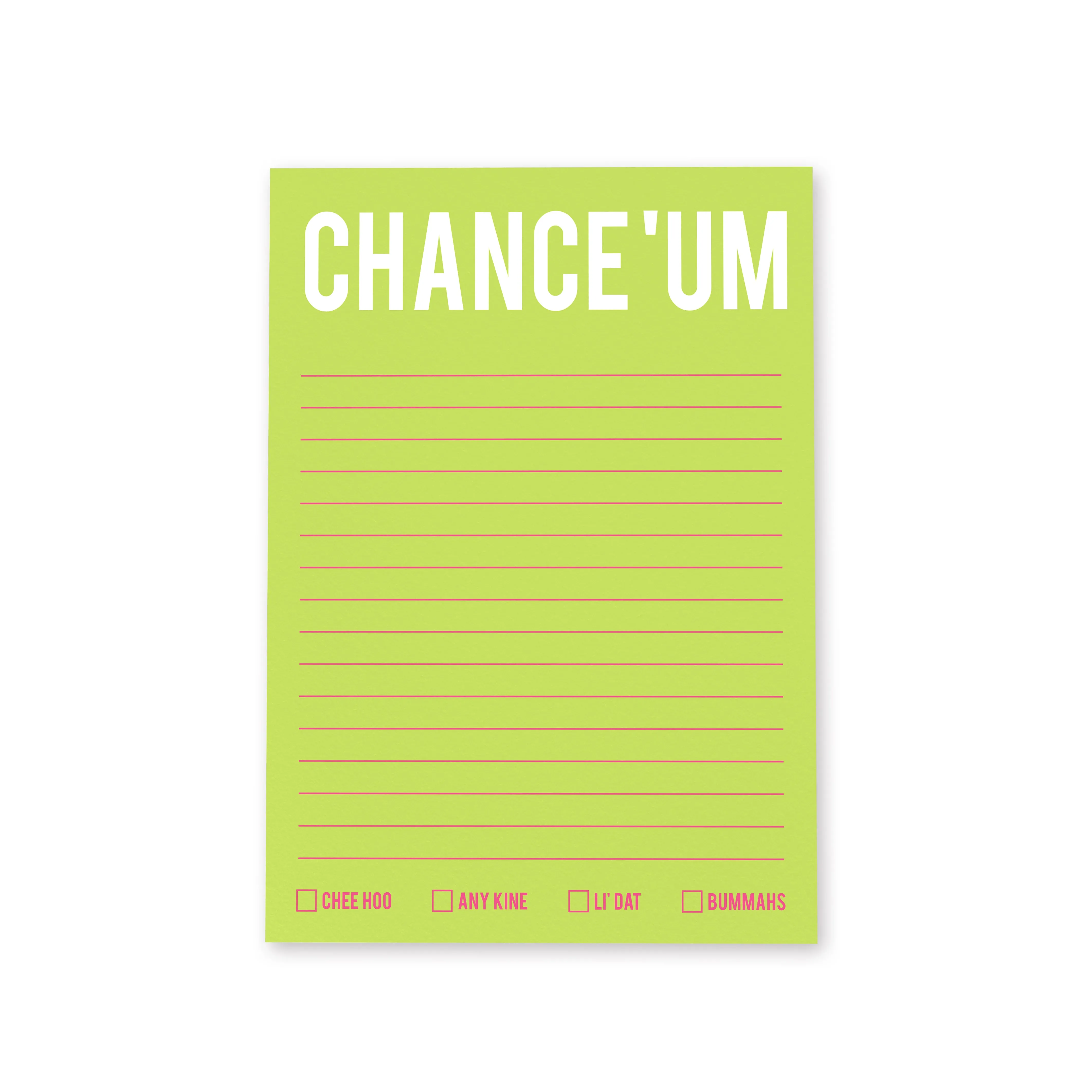 Chance 'Um Notepad 5x7