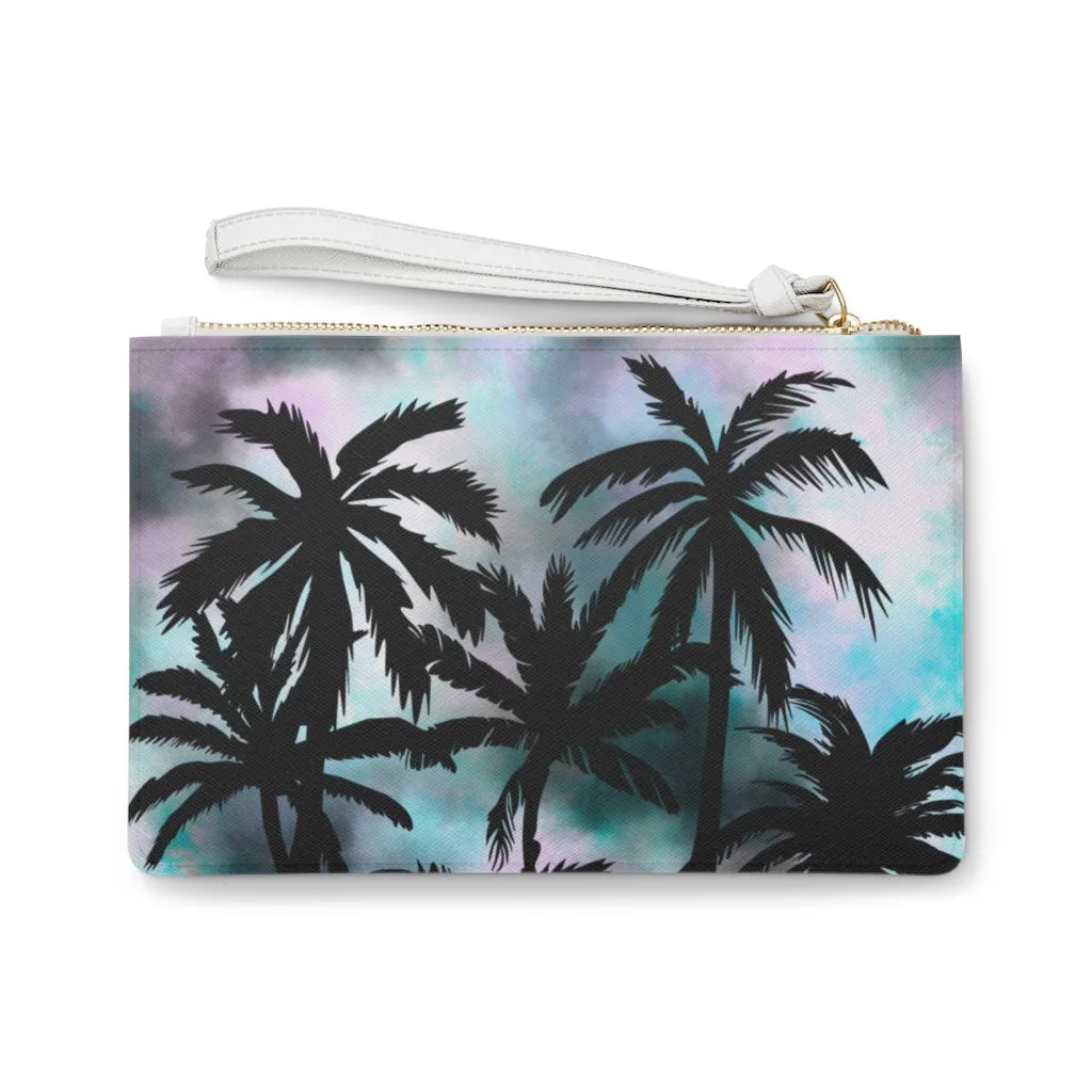 Clutch Bag-Tie Dye Palm
