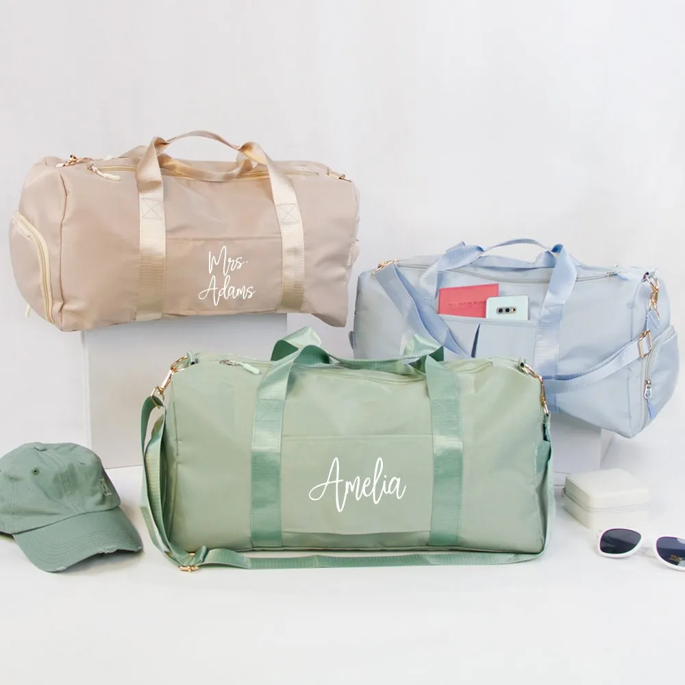 Custom Bridesmaid Overnight Camp Bag Gift