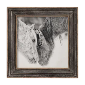 Custom Horse B&W Framed Print