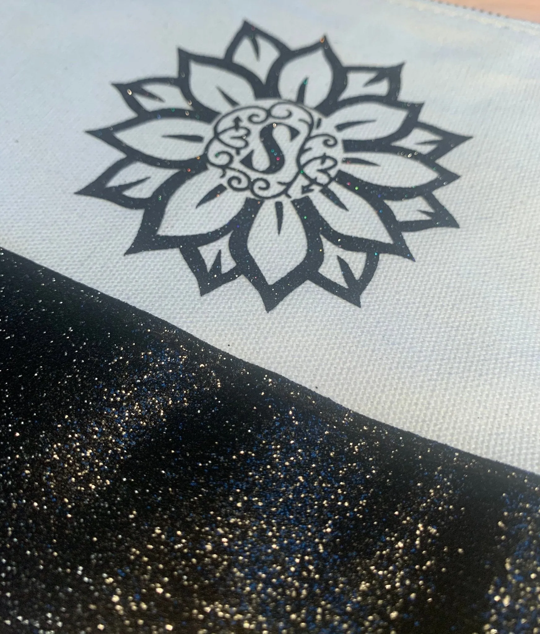 Custom Sunflower Monogram Bag | Custom Design Your Makeup Bag | Personalized Makeup Bag | Mask Bag | Accessory Bag | Maid of Honor Gift |