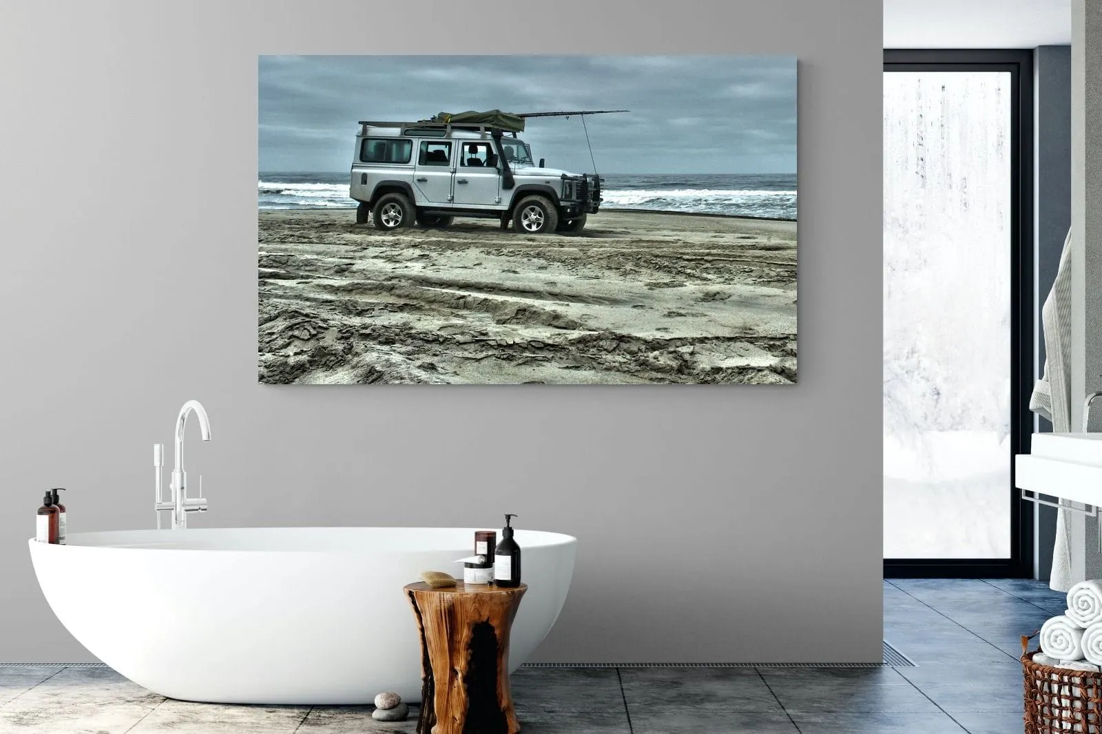 Defender at the Beach