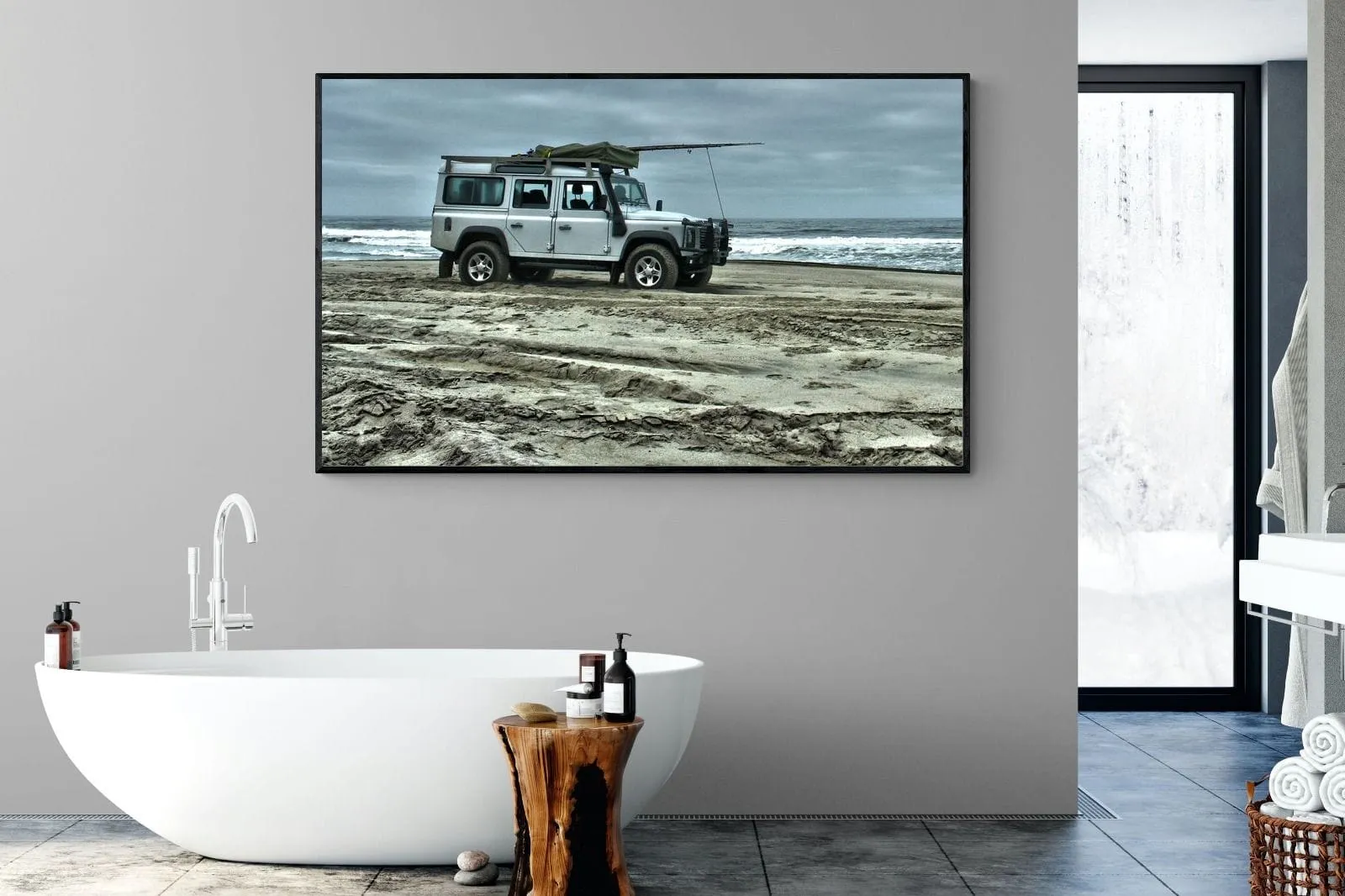 Defender at the Beach