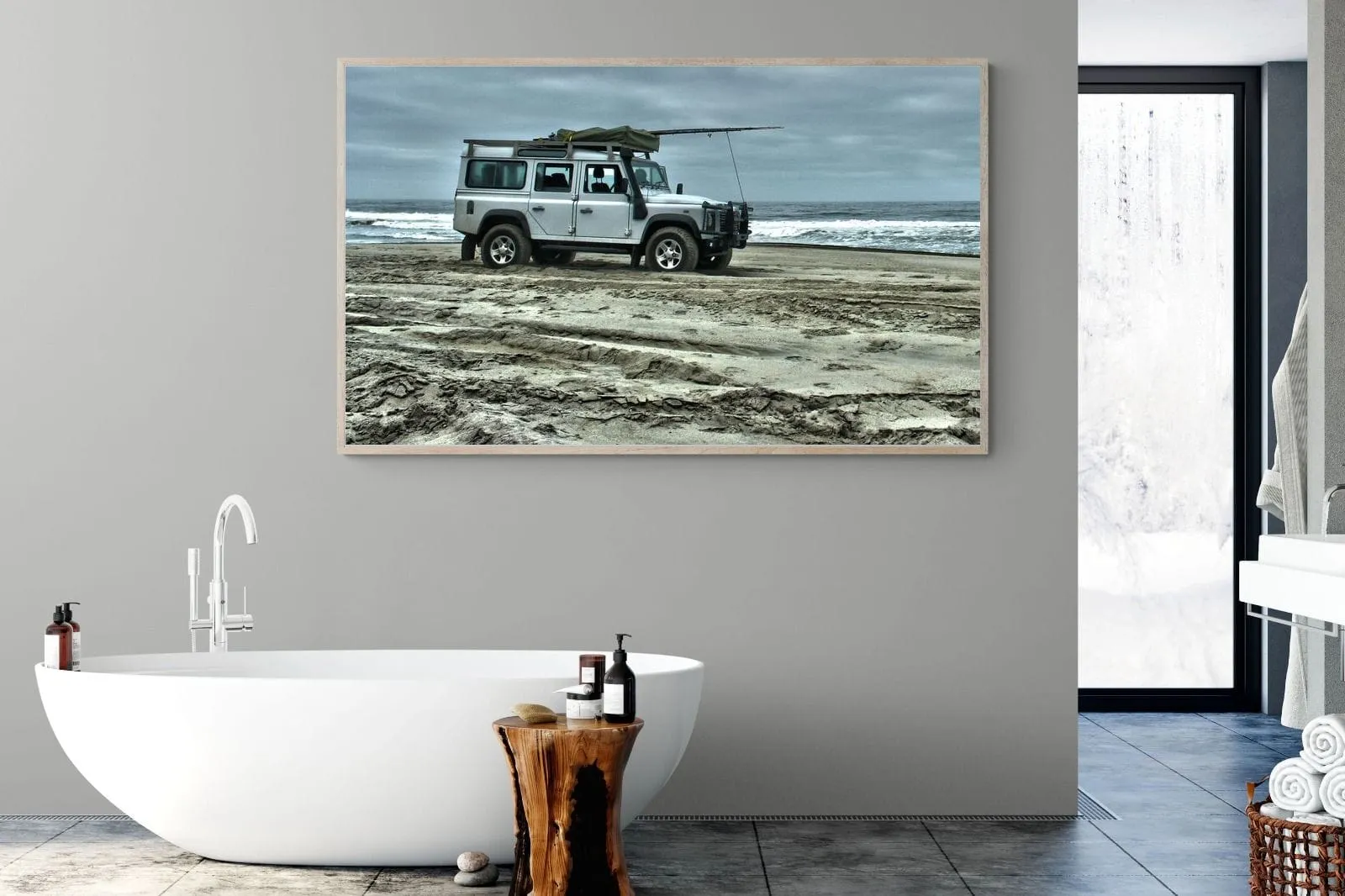 Defender at the Beach