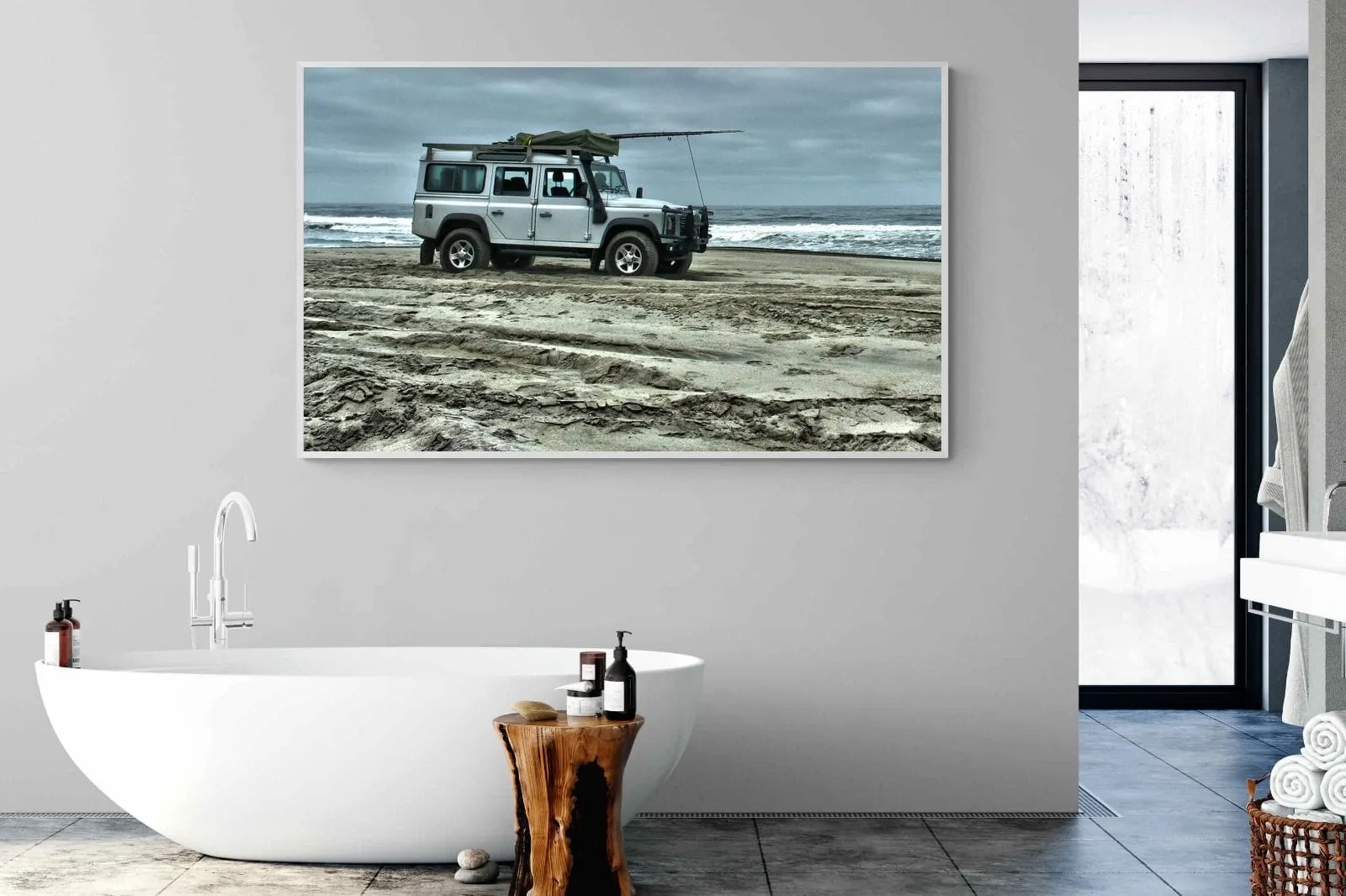 Defender at the Beach
