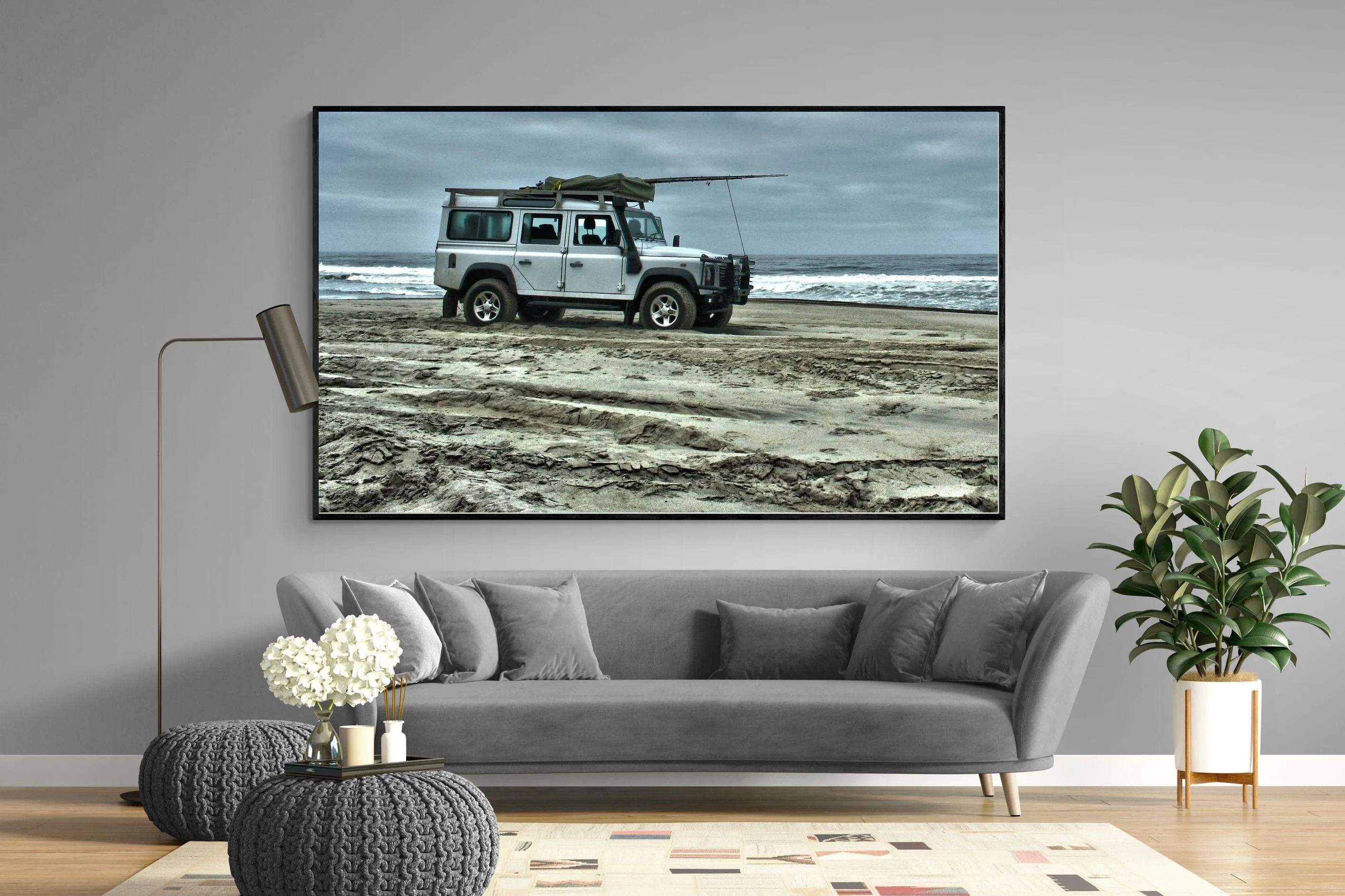 Defender at the Beach