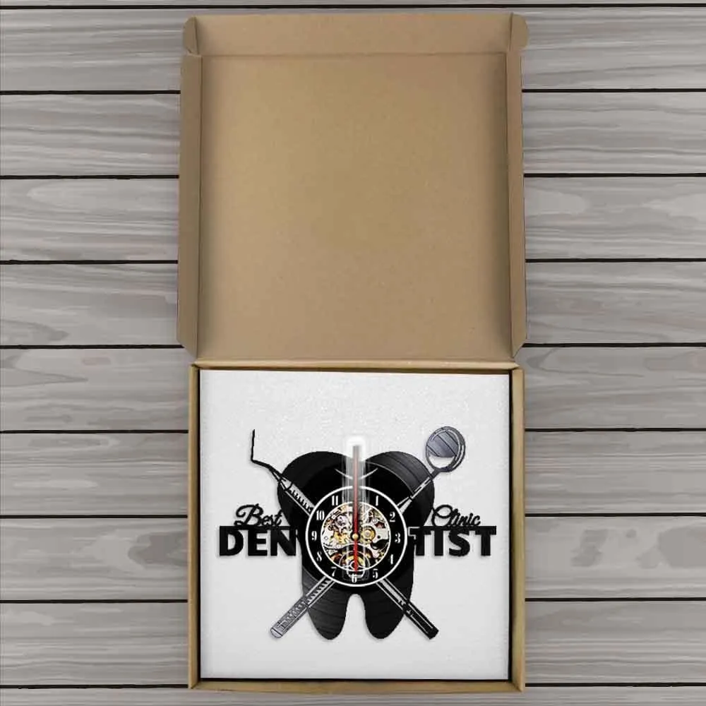 Dentist Equipment Dental Office Teeth Wall Sign Decorative Clock Orthodontist
