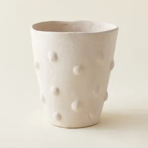 Dotted Paper Mache Vase