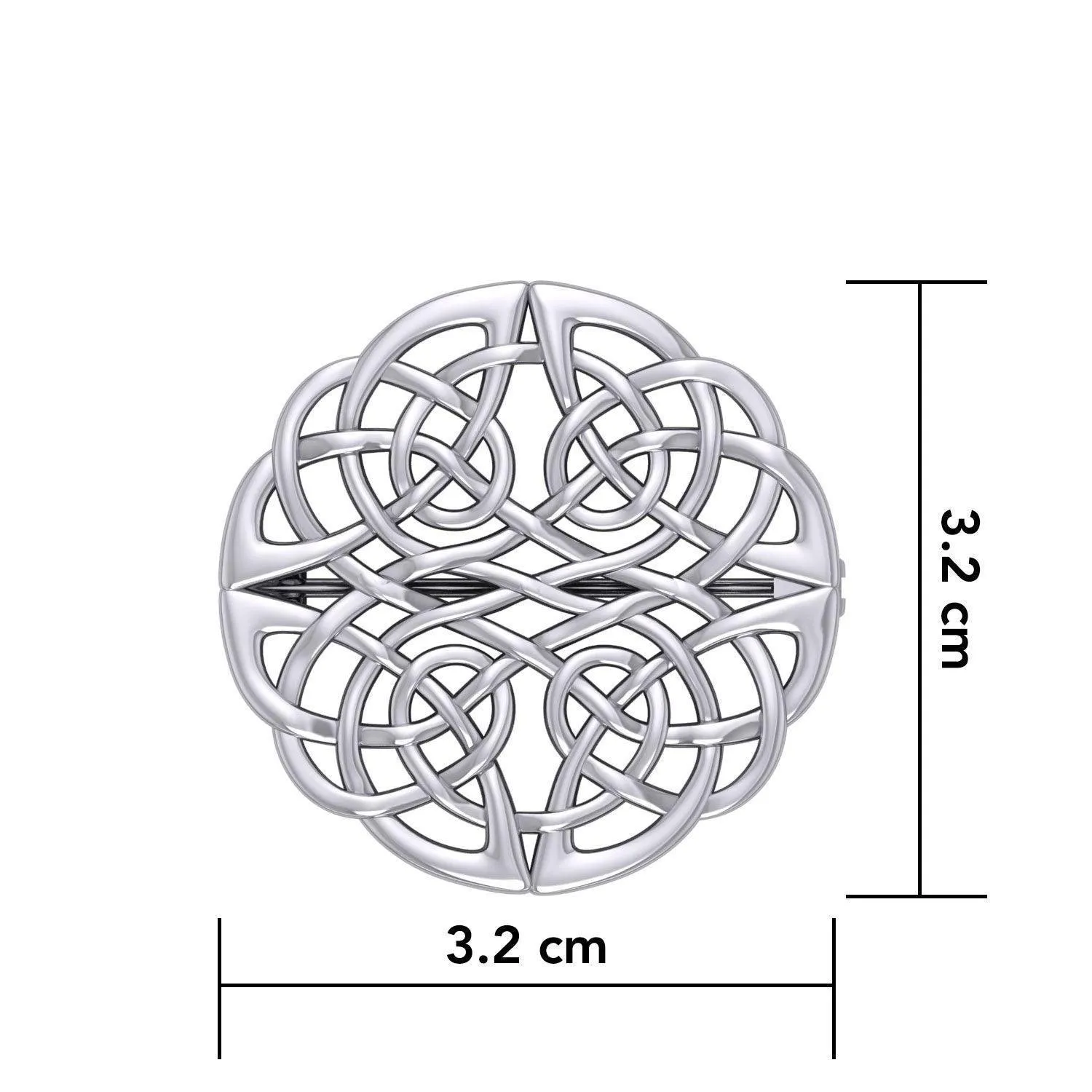 Etermity lies in calm and grace ~ Celtic Knotwork Sterling Silver Brooch TBR008