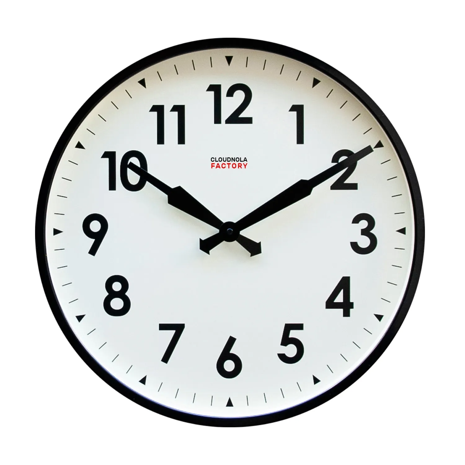 Factory Black Station Clock with Arabic Numerals – Cloudnola Industrial Design