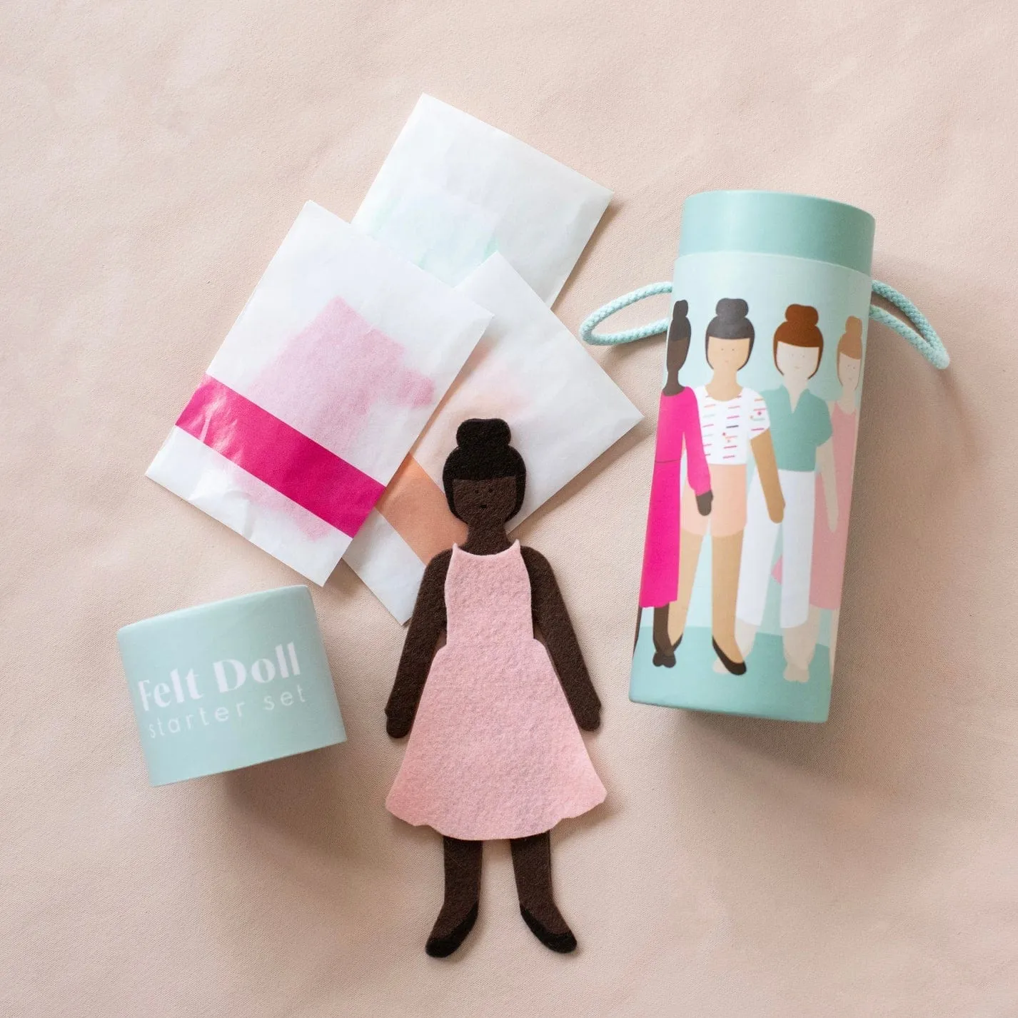 Felt Doll Starter Girl - Cocoa
